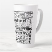 Leo Zodiac Word Cloud Inspiration Latte Tasse (Rechte Ecke)