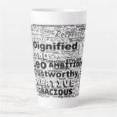 Leo Zodiac Word Cloud Inspiration Latte Tasse (Vorderseite)