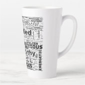 Leo Zodiac Word Cloud Inspiration Latte Tasse (Rechts)