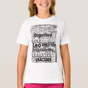 Leo Zodiac Word Cloud Inspiration Latte Tasse T-Shirt