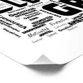 Leo Zodiac Word Cloud Inspiration Poster (Ecke)