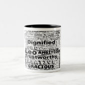 Leo Zodiac Word Cloud Inspiration Tasse (Mittel)
