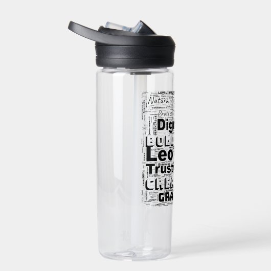 Leo Zodiac Word Cloud Inspiration Trinkflasche (Rechts)