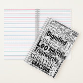 Leo Zodiac Word Cloud Spiral Planner Notizblock (Innen)