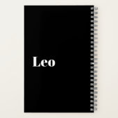 Leo Zodiac Word Cloud Spiral Planner Notizblock (Rückseite)