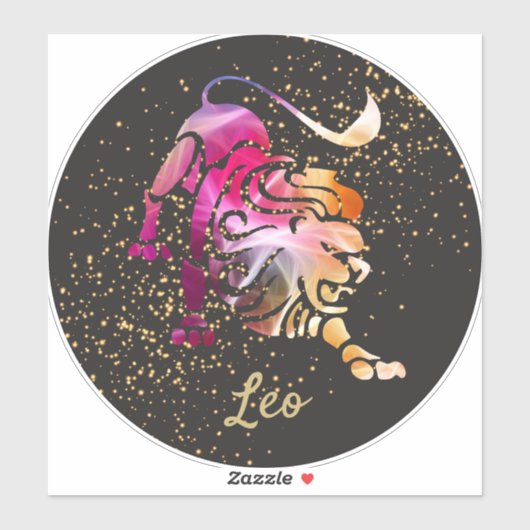 Leo - Zodiac-Zeichen Aufkleber (Blatt)