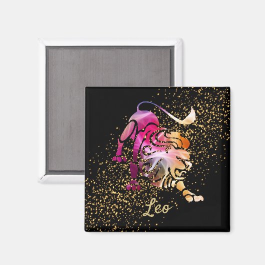 Leo - Zodiac-Zeichen Magnet (Vorderseite/Rückseite)