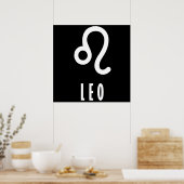 Leo zodiac-Zeichen Poster (Küche)