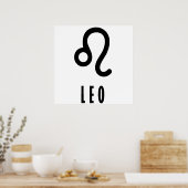 Leo zodiac-Zeichen Poster (Küche)