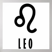 Leo zodiac-Zeichen Poster (Vorne)