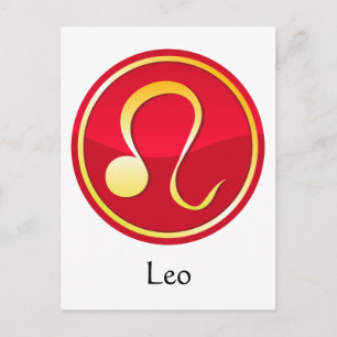 Leo - Zodiac - Zeichen Postkarte