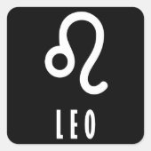Leo zodiac-Zeichen Quadratischer Aufkleber (Vorderseite)