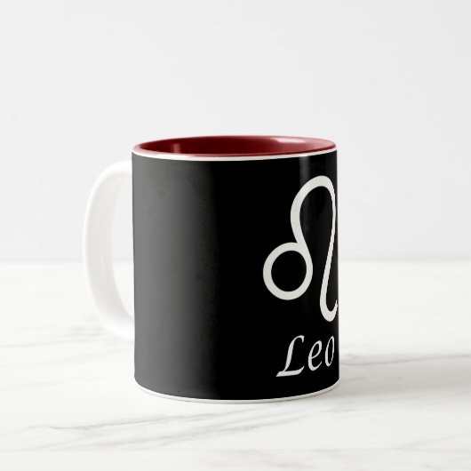 "Leo" Zodiac-Zeichen Zweifarbige Tasse (Vorderseite Links)
