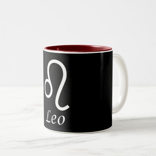 "Leo" Zodiac-Zeichen Zweifarbige Tasse (VorderseiteRechts)