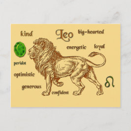 Leo zodiale Merkmale Postkarte