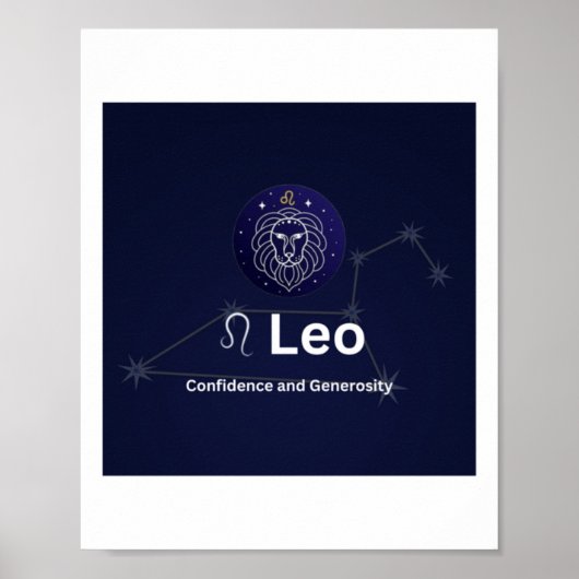 Leo Zodic Sign Sticker Poster (Vorne)