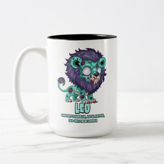 Leo Zombie Zweifarbige Tasse (Links)