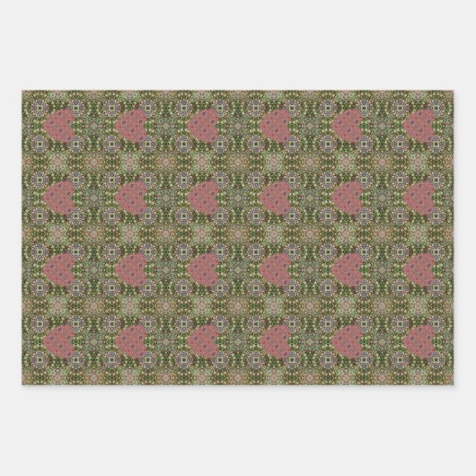 Leoch Forest Heart Geschenkpapier Set (Vorderseite 2)