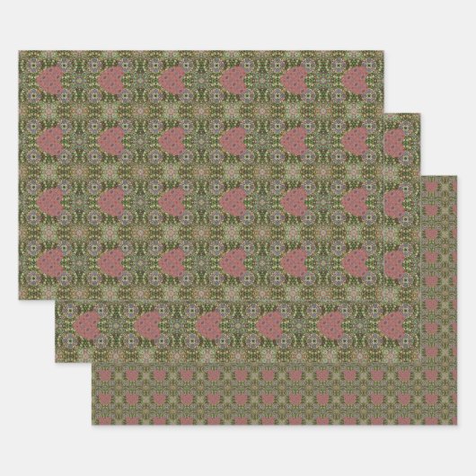 Leoch Forest Heart Geschenkpapier Set (Set)