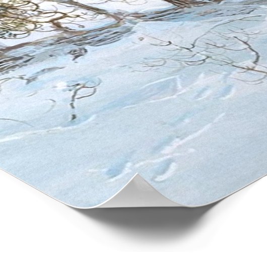 Leodinowitsch: Elch im Wald Poster (Ecke)