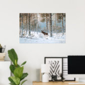 Leodinowitsch: Elch im Wald Poster (Heimbüro)
