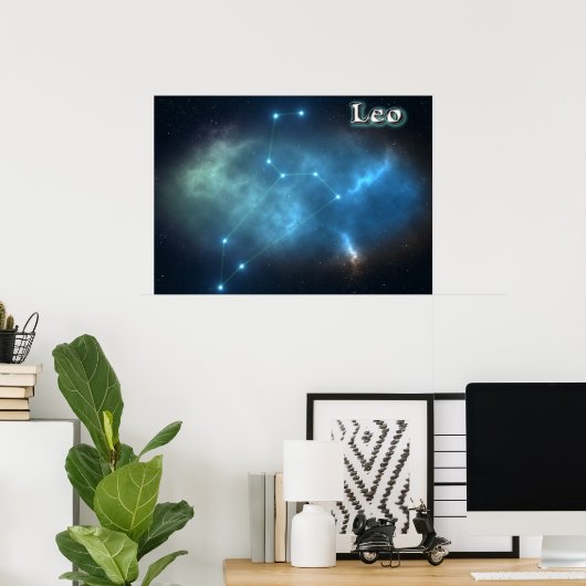 Leokonstellation Poster (Heimbüro)