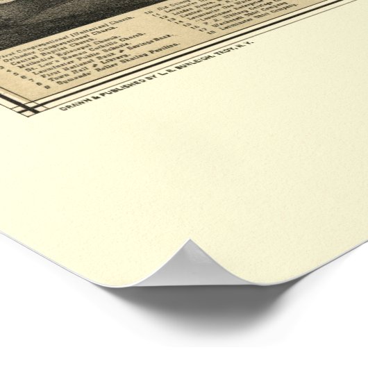 Leominster, MA Panoramic Map - 1886 Poster (Ecke)