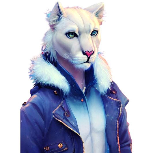 León alvino con cazadora porzellantasse