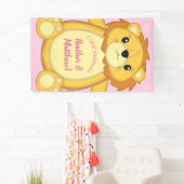 Leon Baby Dusche Pink Banner (Insitu)