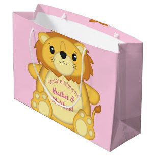 Leon Baby Dusche Pink Große Geschenktüte