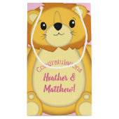 Leon Baby Dusche Pink Kleine Geschenktüte (Rückseite)