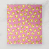 Leon Baby Dusche Pink Platzkarte (Innenseite Aufgefaltet)