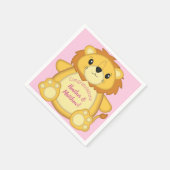 Leon Baby Dusche Pink Serviette (Ecke)