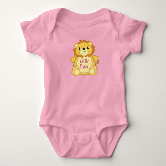 Leon Baby Dusche Pink Strampler (Vorderseite)