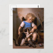 Léon Bazille Perrault - Unbewusste Schläferin Postkarte (Vorne/Hinten)