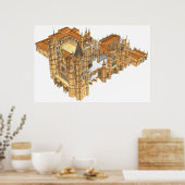Leon Cathedral. Spanien Poster (Küche)