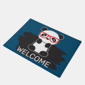 Leon der Panda Bär Begrüßungsmatte Fußmatte (Schrägansicht)