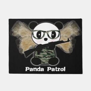 Leon der Soldier Panda Bären Doormat Fußmatte