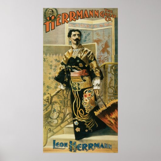 Leon Herrmann Magician Vintag Poster (Vorne)