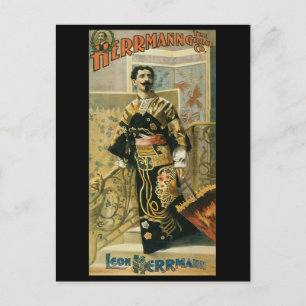 Leon Herrmann Zauberer ~ Vintage Magie-Show Postkarte