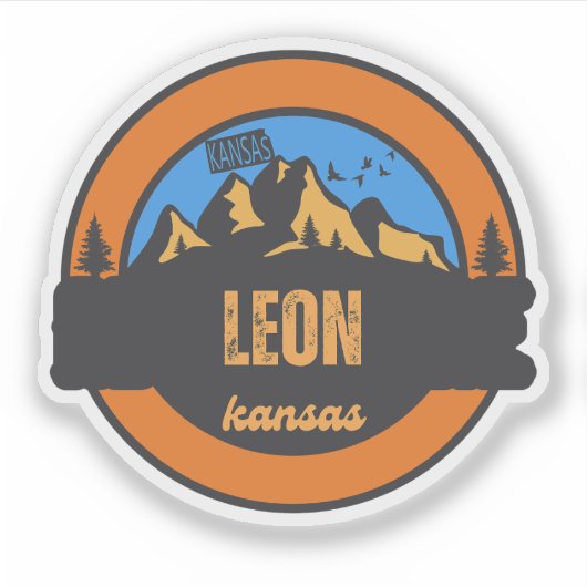 Leon, Kansas Aufkleber (Vorderseite)