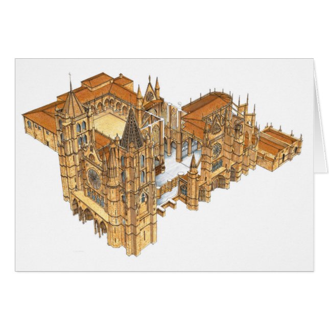 Leon-Kathedrale. Spanien (Vorderseite (Horizontal))