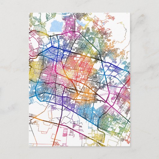 León Mexico City Map Postkarte (Vorderseite)