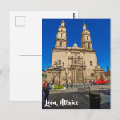 León, Mexiko, Kathedrale Postkarte (Vorne/Hinten)