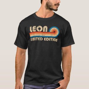 LEON Nachname Retro Vintag 80er 90er Geburtstagsre T-Shirt
