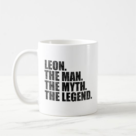 Leon Name, Leon Der Mann Der Mythos Die Legende Kaffeetasse (Links)