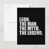 Leon Name, Leon Der Mann Der Mythos Die Legende Postkarte (Vorne/Hinten)