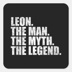 Leon Name, Leon Der Mann Der Mythos Die Legende Quadratischer Aufkleber