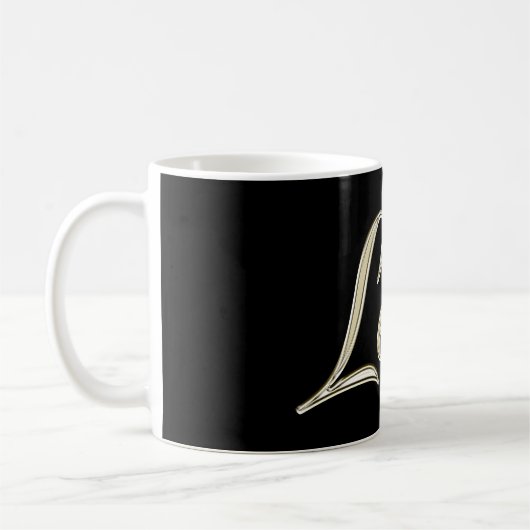 Leon Name whitegold Tasse Teetasse Kaffeetasse (Links)