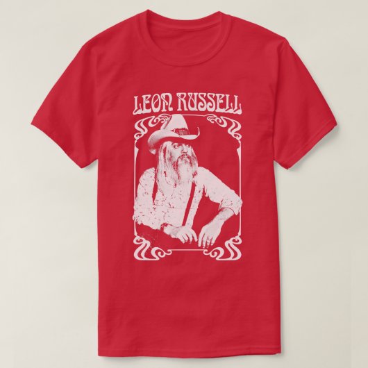 Leon Russell Retro-Fandesign der 1970er Jahre T-Shirt (Design vorne)
